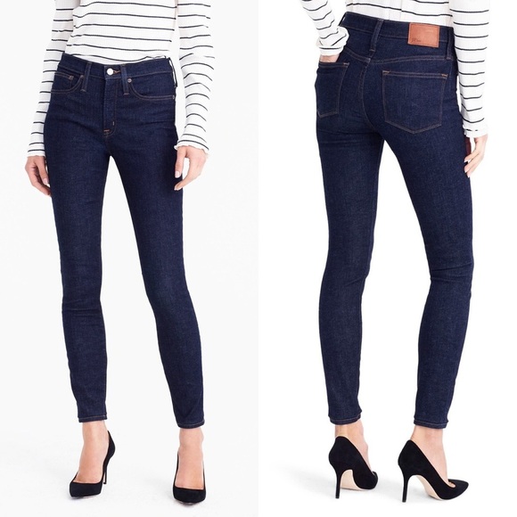 J. CREW 9" High Rise Toothpick Jean Classic Rinse